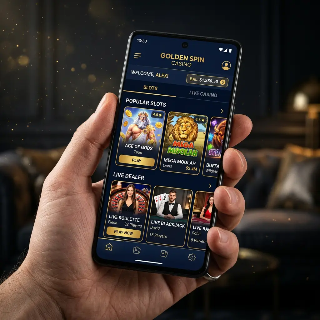 Mostbet mobilní aplikace na smartphonu - sloty a živé kasino